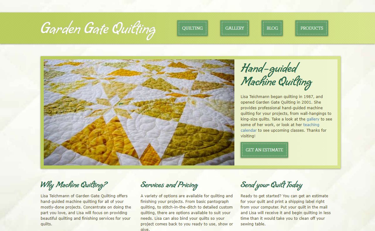 Hand-guided Machine Quilting | Garden Gate Quilting