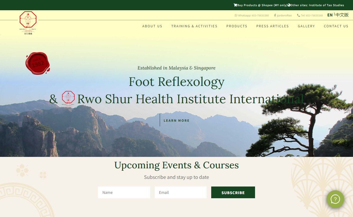 Foot Reflexology and Rwo Shur Health Institute International
