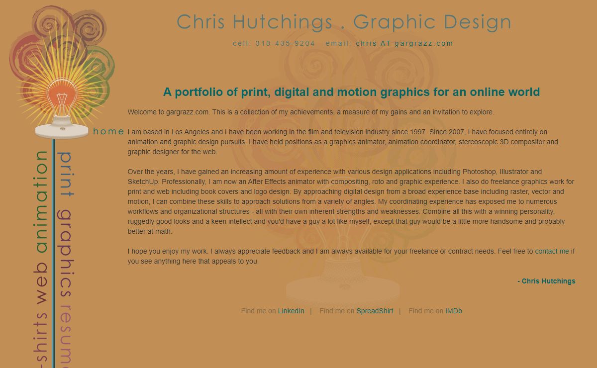 Chris Hutchings Online Portfolio - Los Angeles based motion graphics and digital content creation