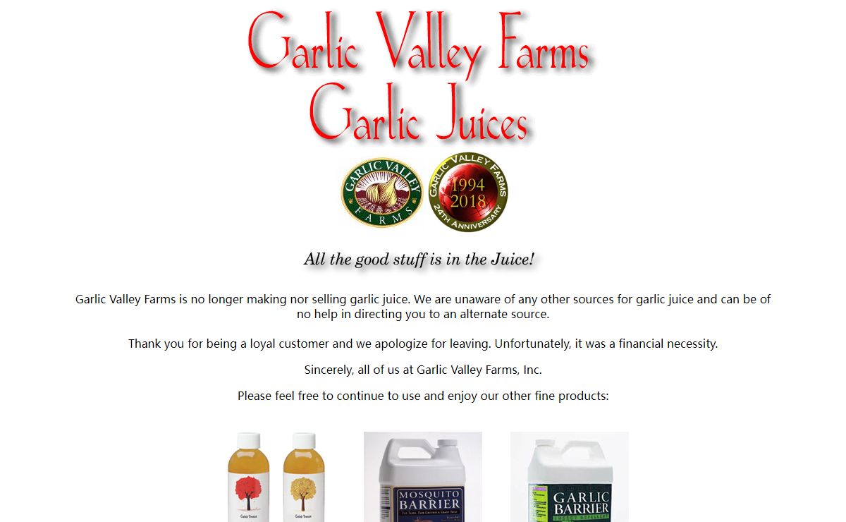 Garlic Valley Farms - Premium Garlic Juice Spray in Two Flavors