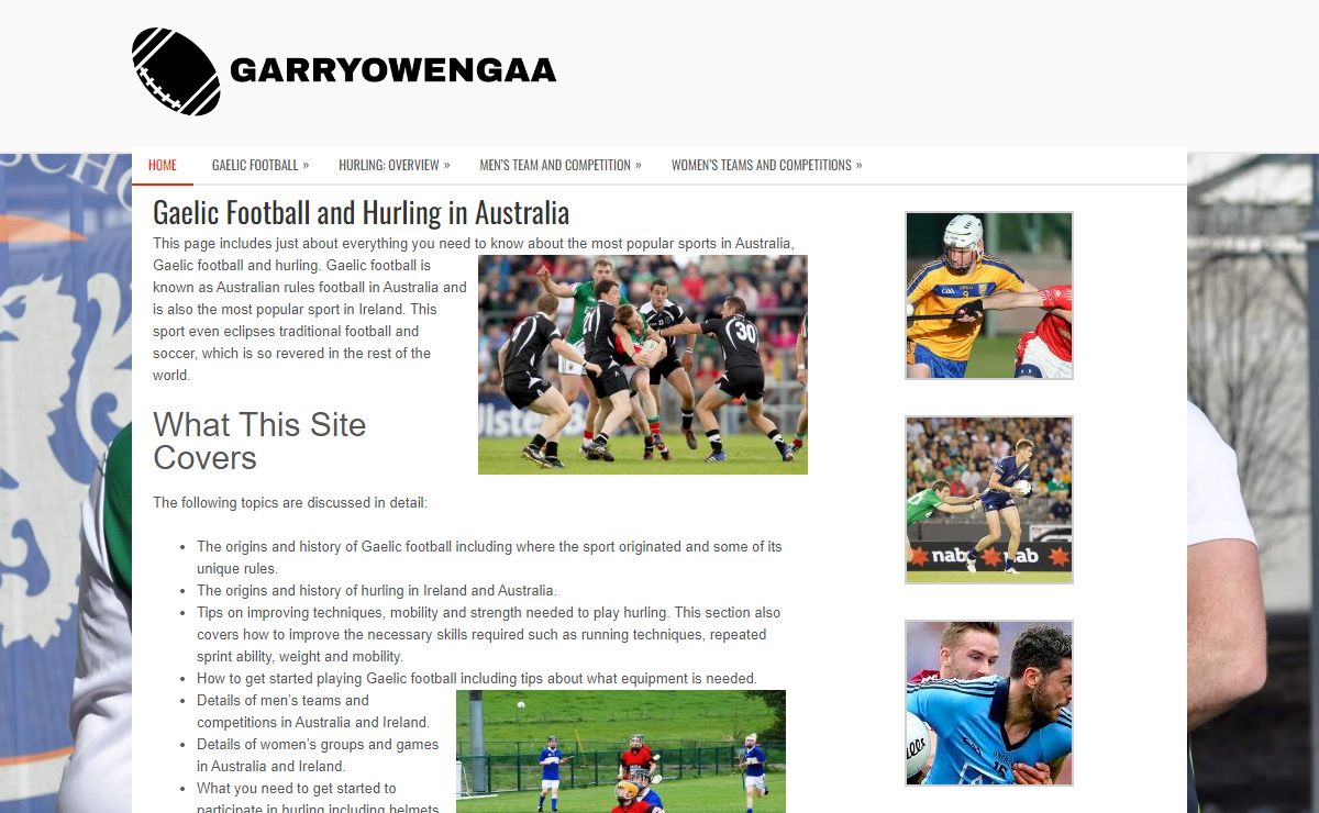 Gaelic Football and Hurling in Australia - garryowengaa.com.au