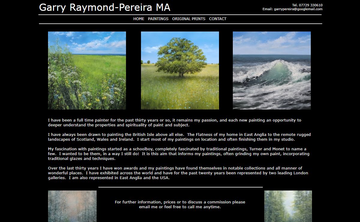 Official Website of Garry Raymond-Pereira M.A. Oil Paintings