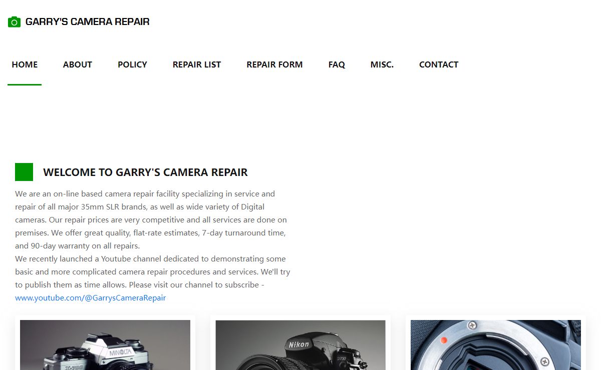 Garry's Camera Repair