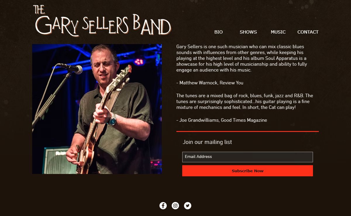 The Gary Sellers Band | Long Island Blues and Soul