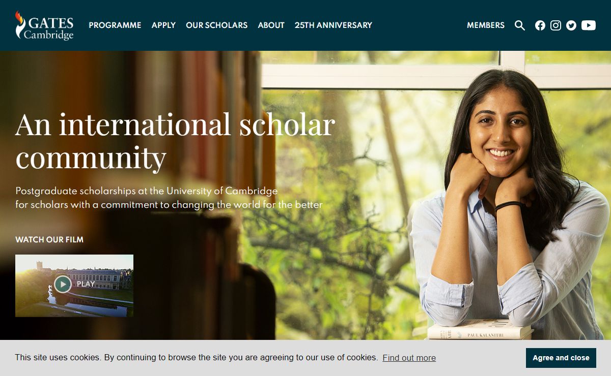 International Scholarship at The University of Cambridge