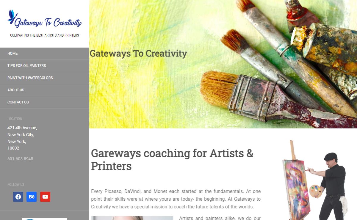 Artists & Painters, One to One Coaching - CBD Oil Info