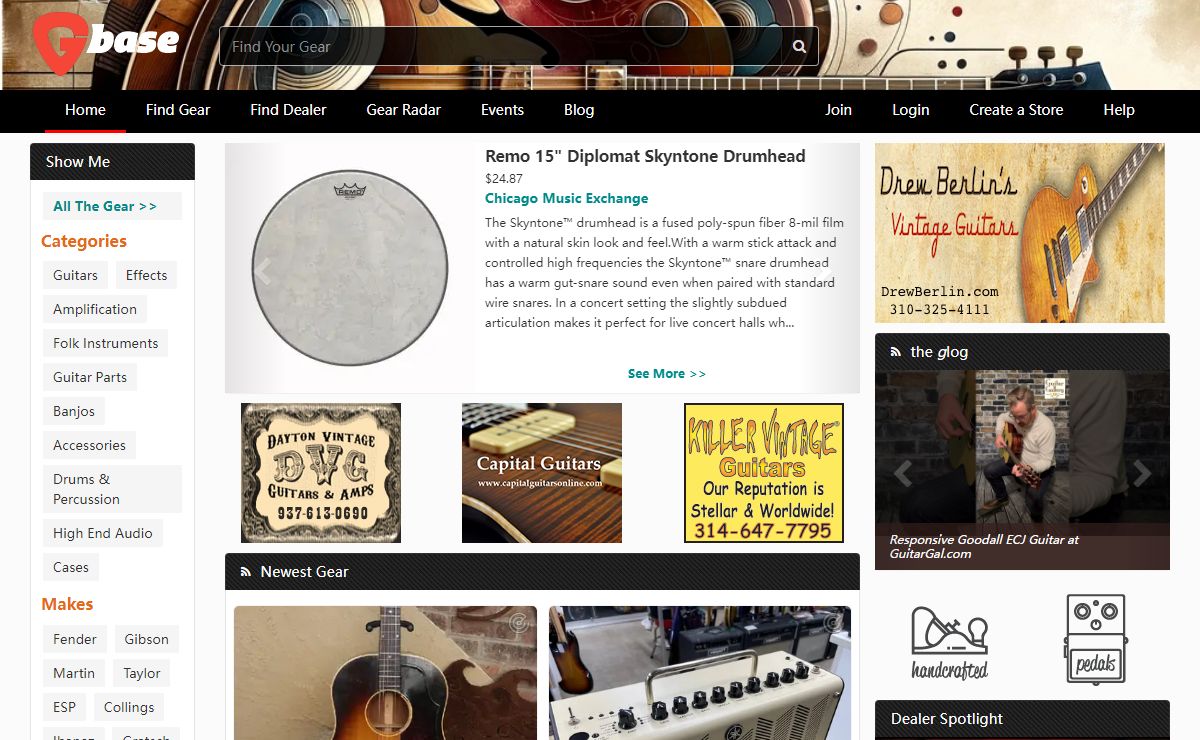 Home | Gbase.com > Guitars Amps & More