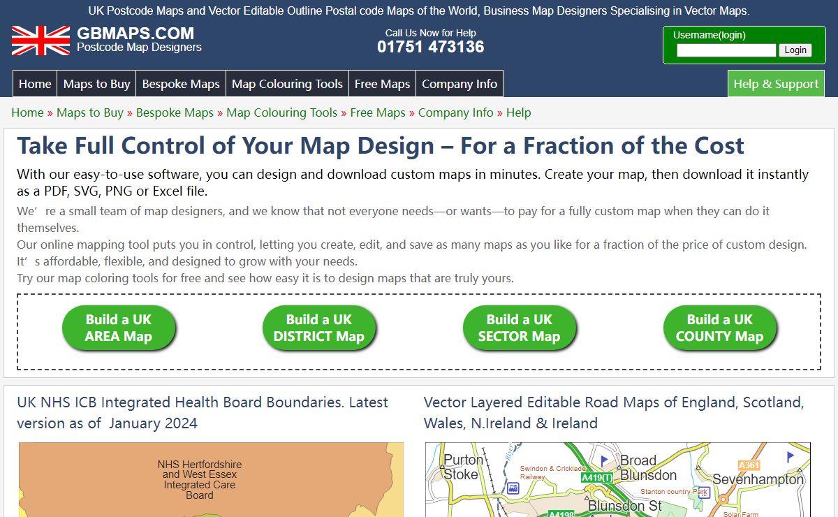 UK Postcode Maps and County Map Colouring Software