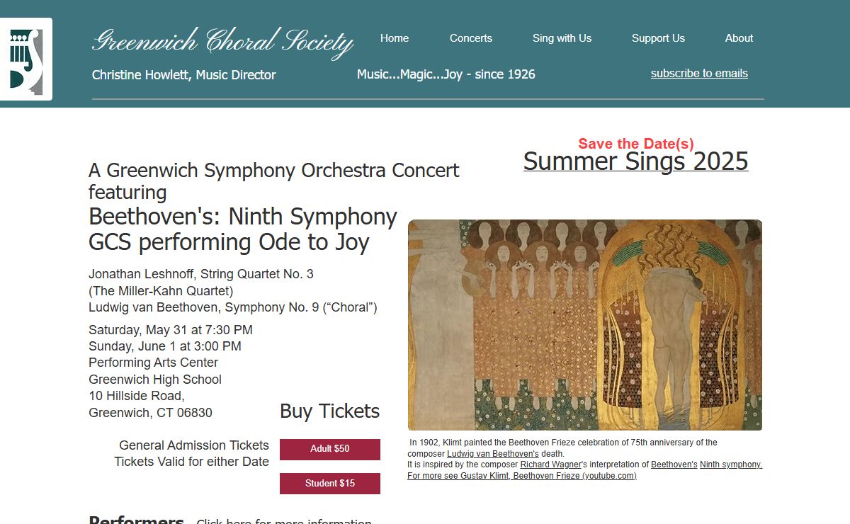 Classic and Contemporary Choral Music | Greenwich Choral Society | Greenwich