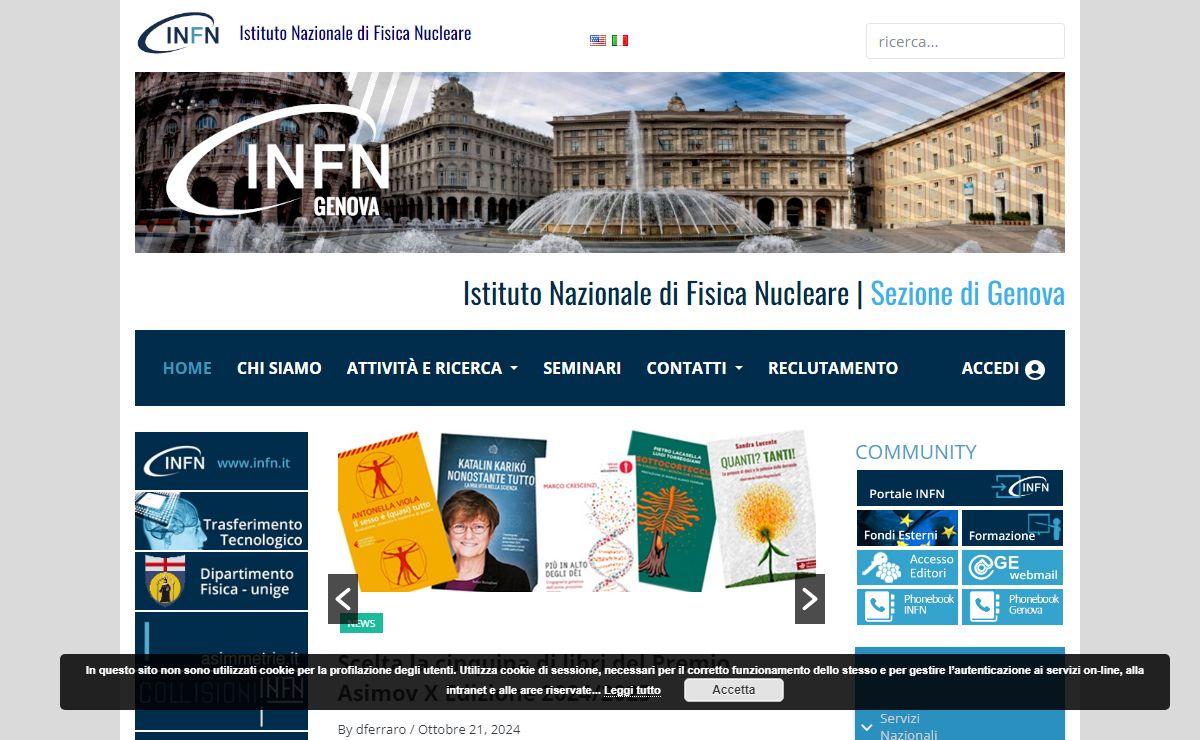 INFN Genova – Istituto Nazionale di Fisica Nucleare