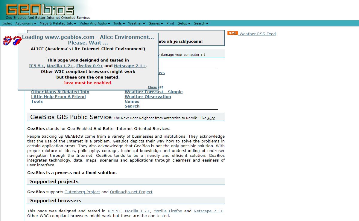 GeaBios - Geo Enabled And Better Internet Oriented Services