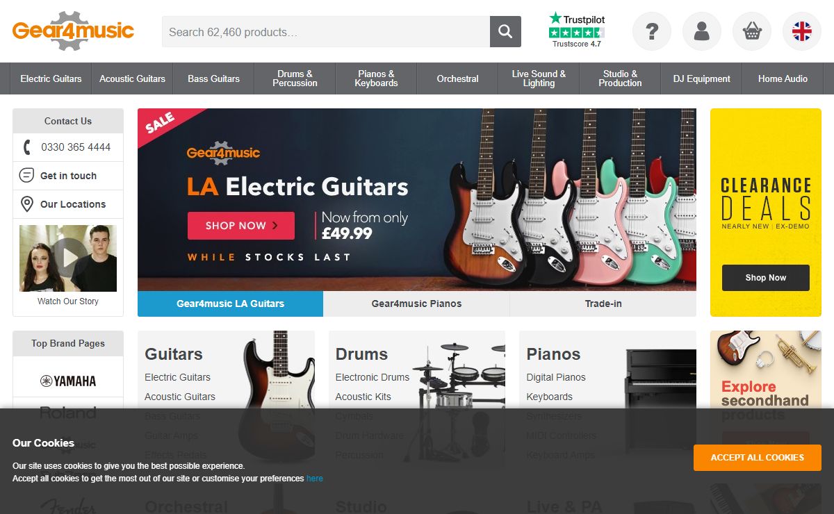 Gear4music | Musical Instruments, Equipment & Software
