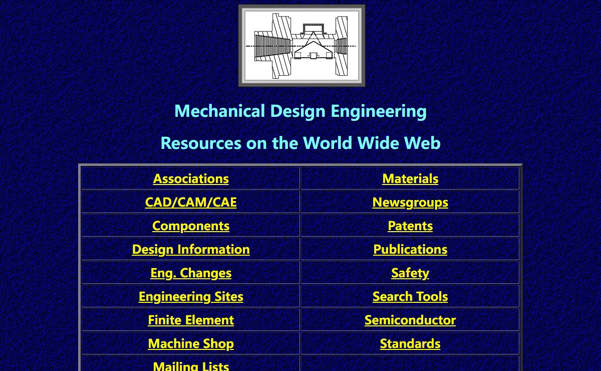 Mechanical Design Engineering Resources on the World Wide Web