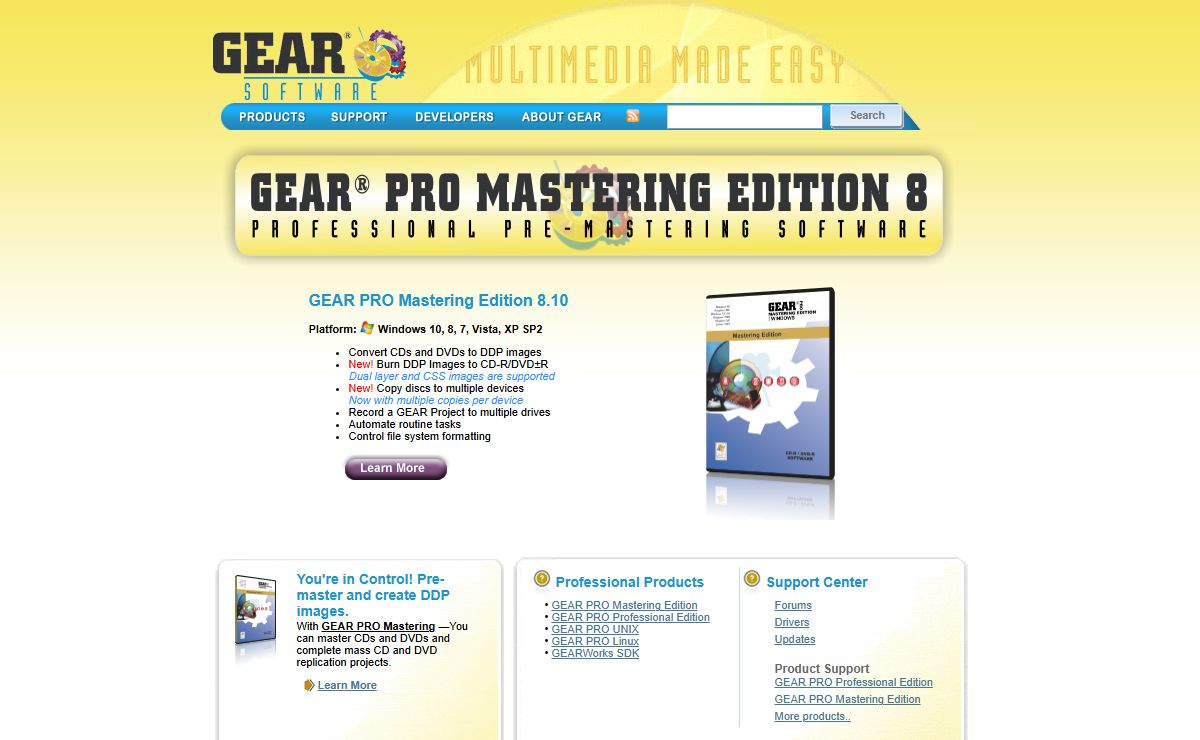GEAR Software - DVD Mastering Software & CD Burning Software & GEAR PRO Mastering