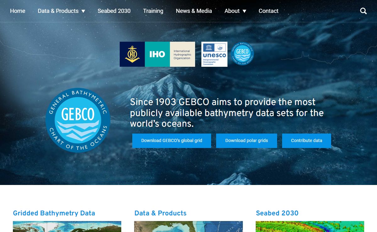 GEBCO - The General Bathymetric Chart of the Oceans