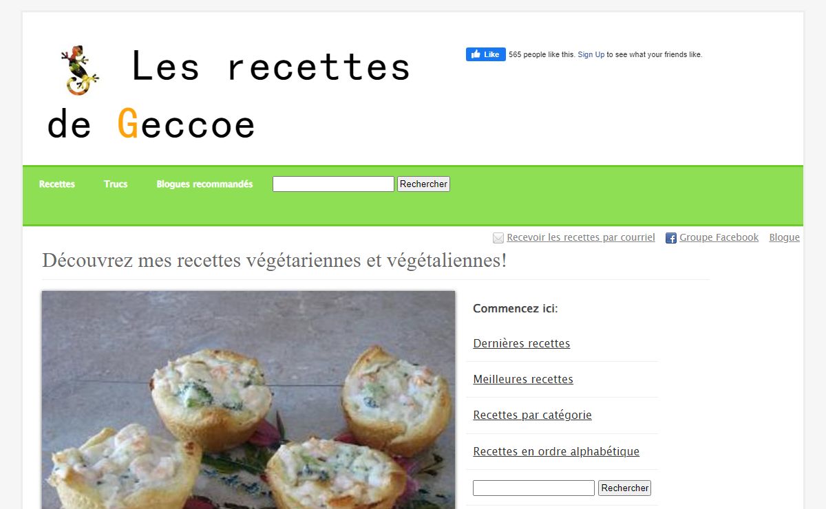 Découvrez mes recettes végétariennes et végétaliennes! - Les recettes de Geccoe