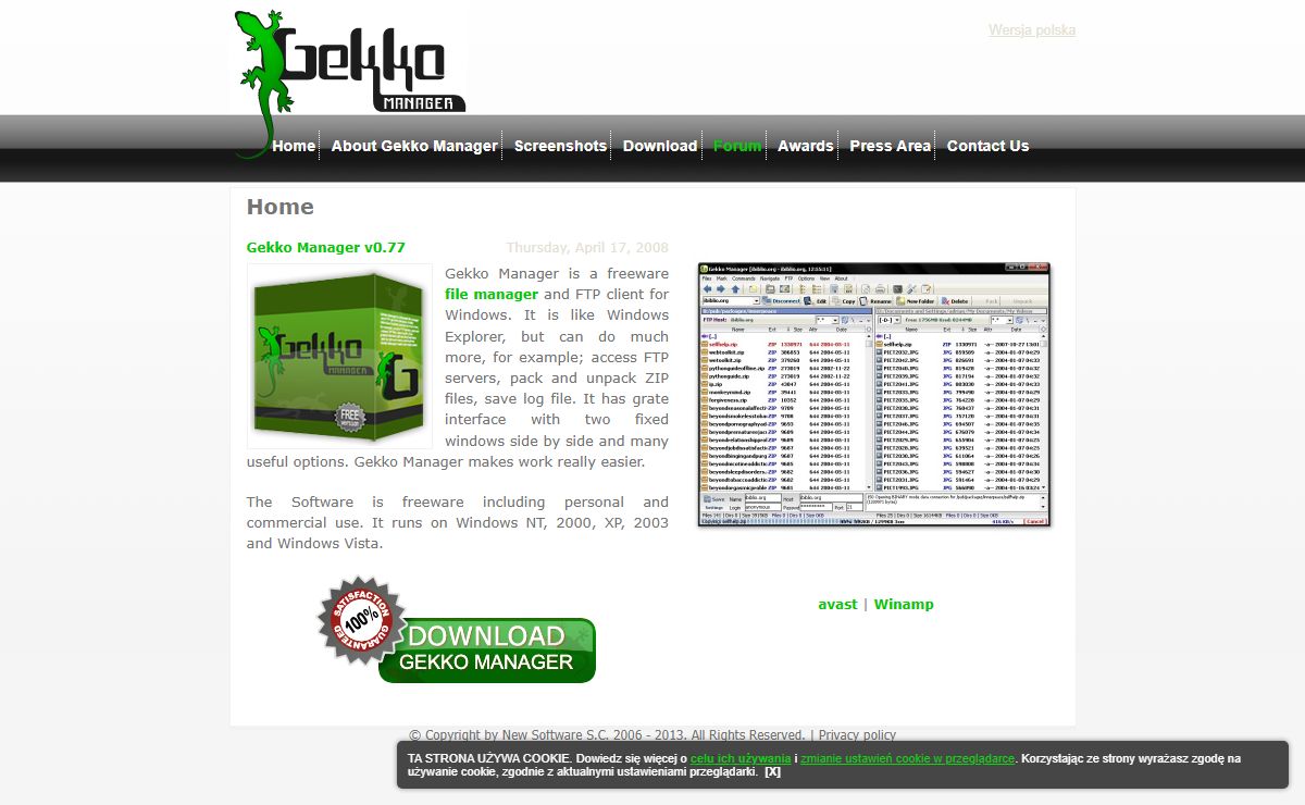 Gekko Manager - Freeware file manager and FTP client