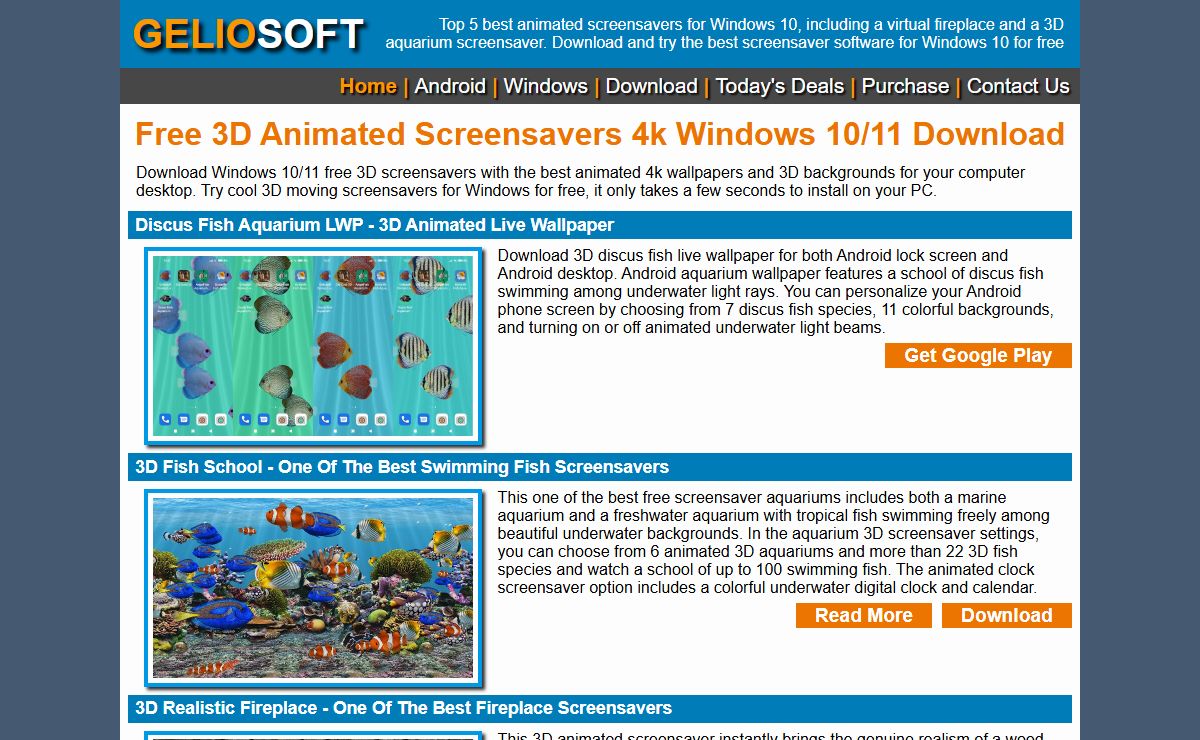 Free 3D Animated Screensavers 4k Windows 10/11 Download