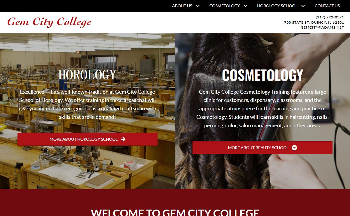 Cosmetology School | Horology School | Quincy IL | Gem City College