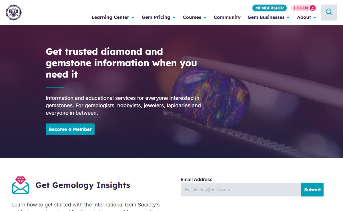 International Gem Society IGS - Information and educational services for everyone interested in gemstones