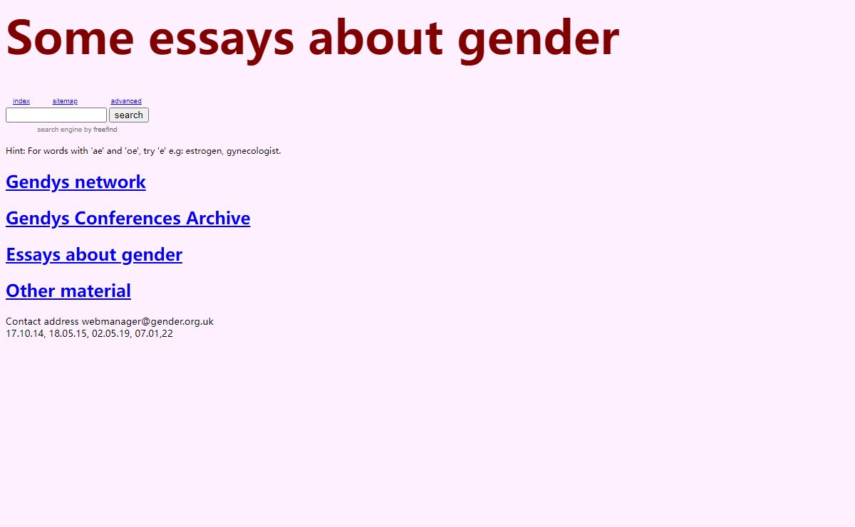 Essays about gender