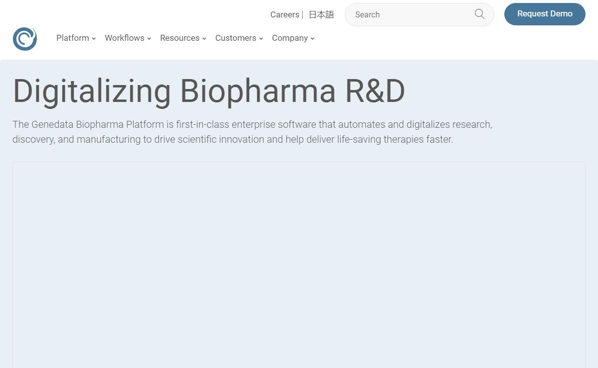 Biopharma Discovery & Development | Genedata