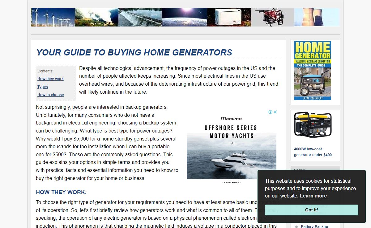 Home Generators Types- Buying Guide