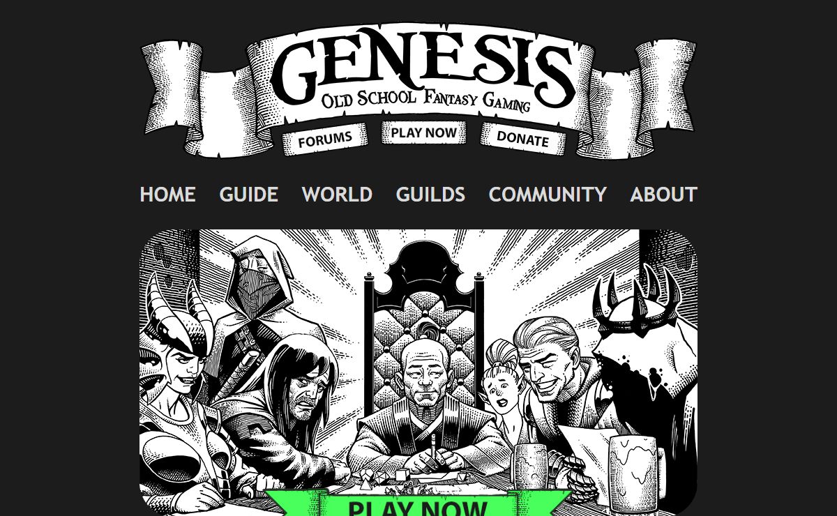 Genesis MUD - An old school text adventure game
