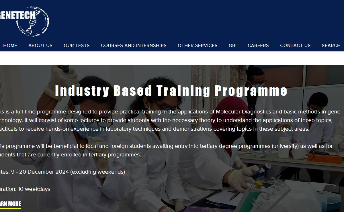 Genetech | Molecular Biology Courses & Internships, DNA Testing, and Molecular Diagnostics | Colombo, Sri Lanka