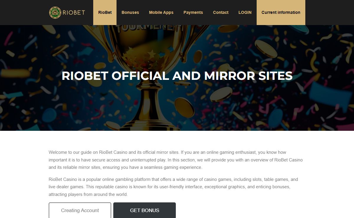 RioBet Official and Mirror Sites - login