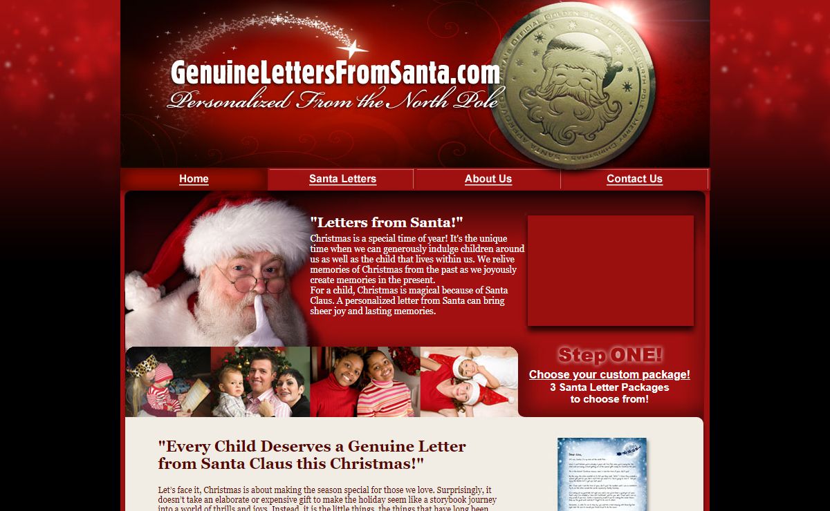 Personalized Letters from Santa Claus, get Santa Letters Online Today from the North Pole