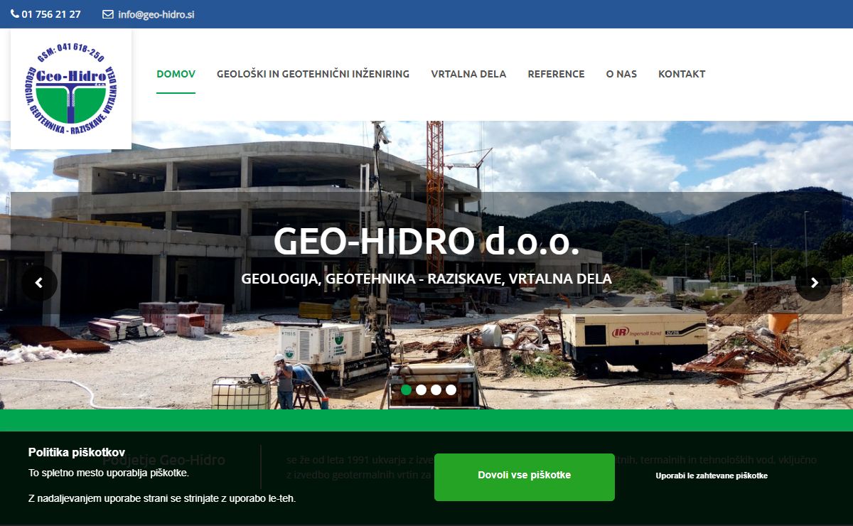 Geo-Hidro d.o.o., Raziskave, vrtanje vrtin in vodnjakov