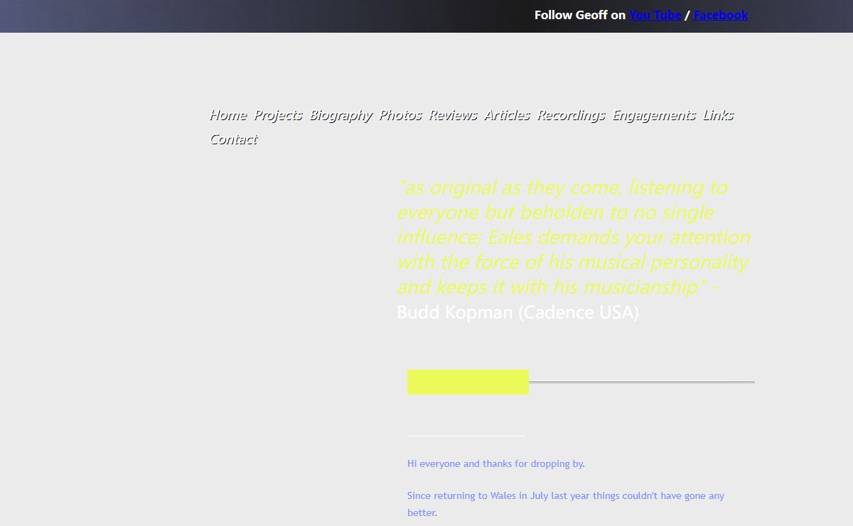 The Official Geoff Eales Website