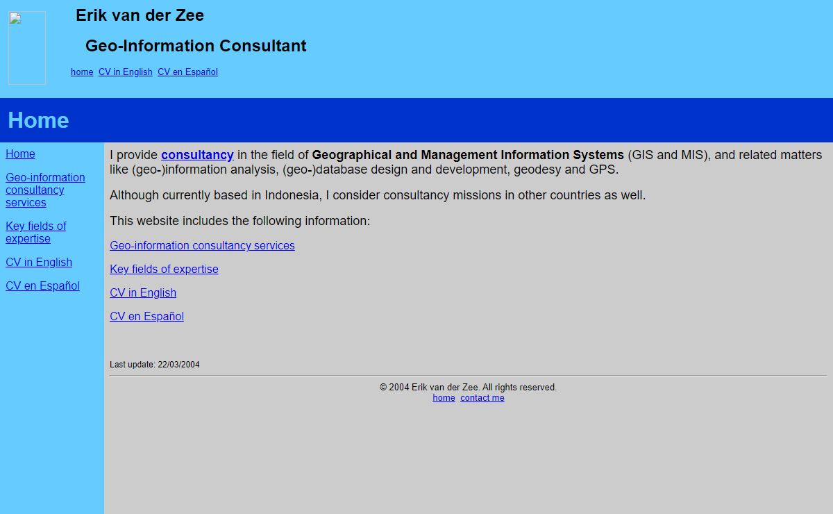 Erik van der Zee - Geo-Information Consultant