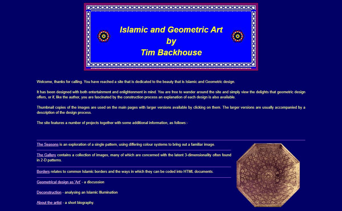 Islamic and Geometric Art by Tim Backhouse