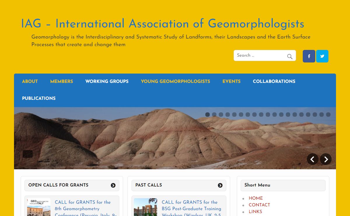 IAG – International Association of Geomorphologists – Geomorphology is the Interdisciplinary and Systematic Study of Landforms, their Landscapes and the Earth Surface Processes that create and change them