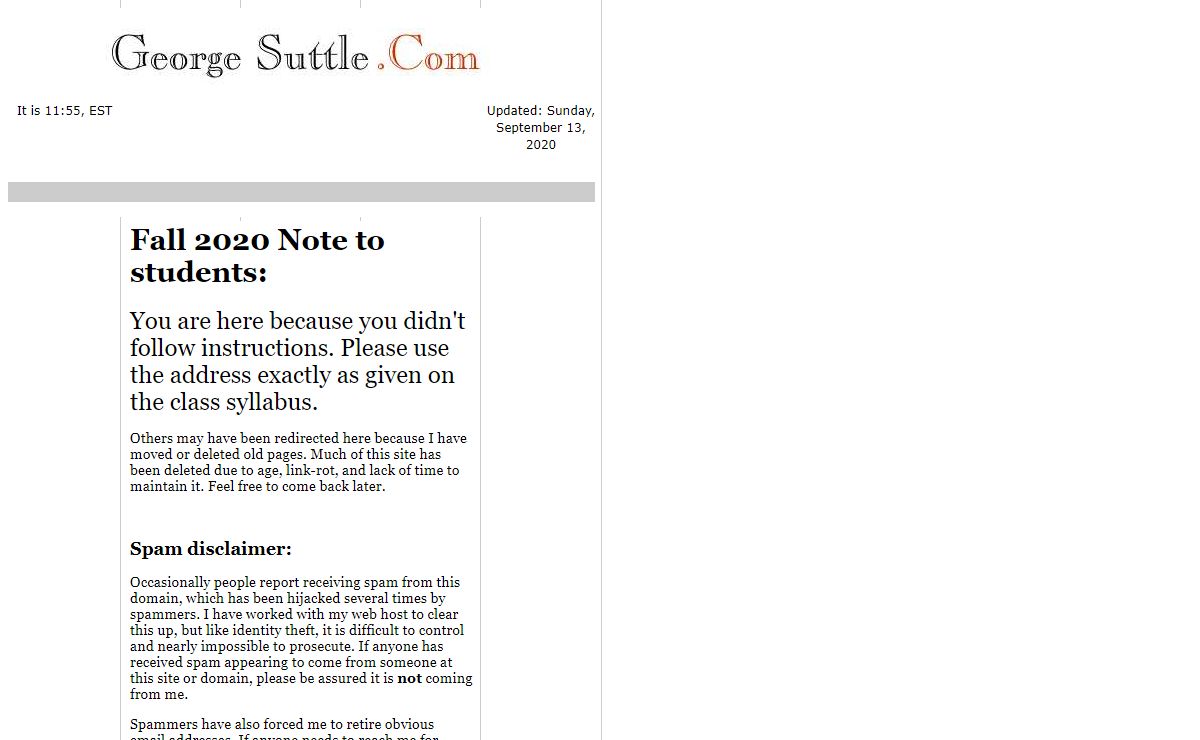 George Suttle -- "Not as boring as expected"