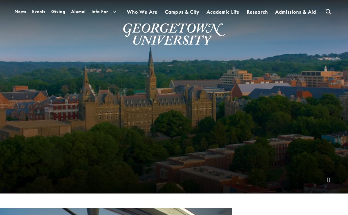 Georgetown University in Washington DC