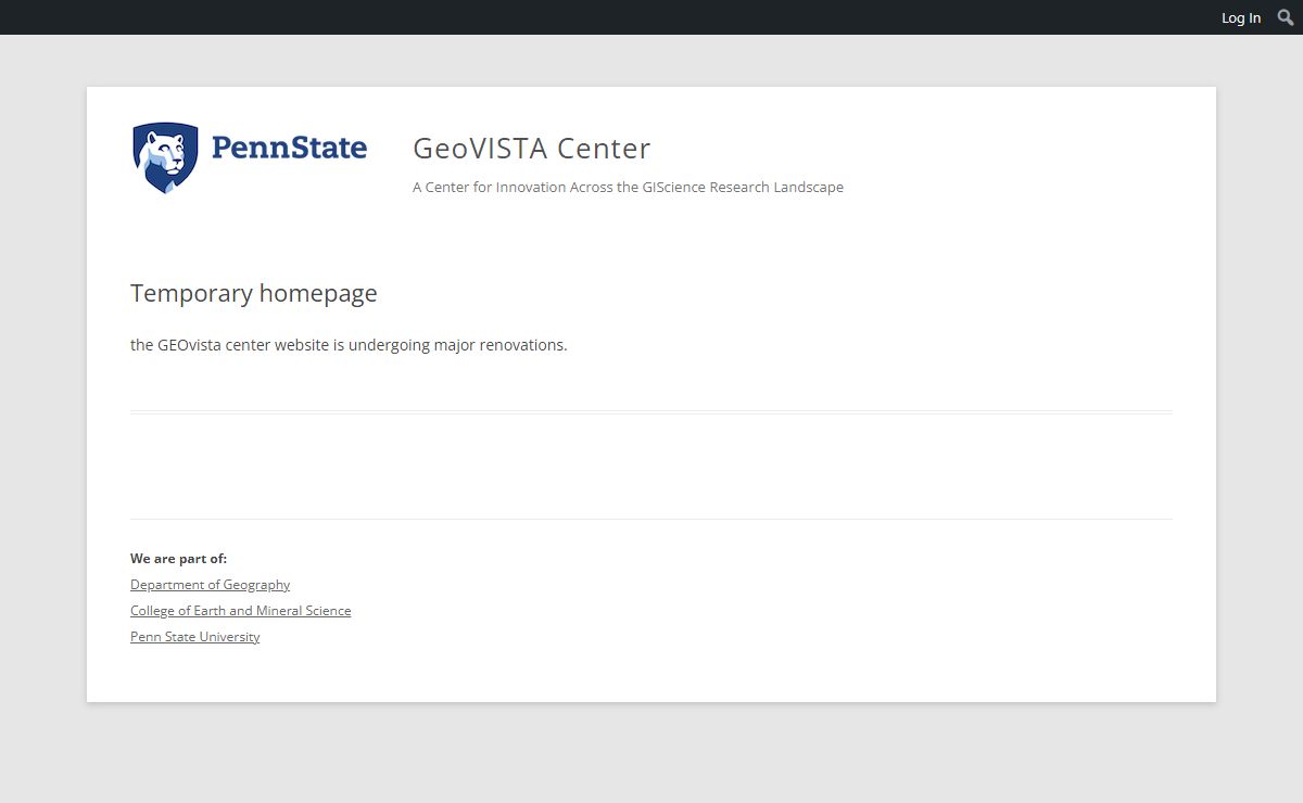 GeoVISTA Center | A Center for Innovation Across the GIScience Research Landscape