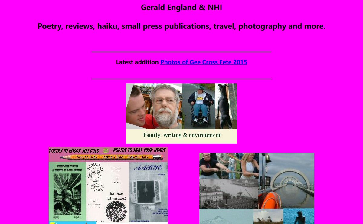 NHI & Gerald England: Haiku, poetry, reviews, travel photography and more