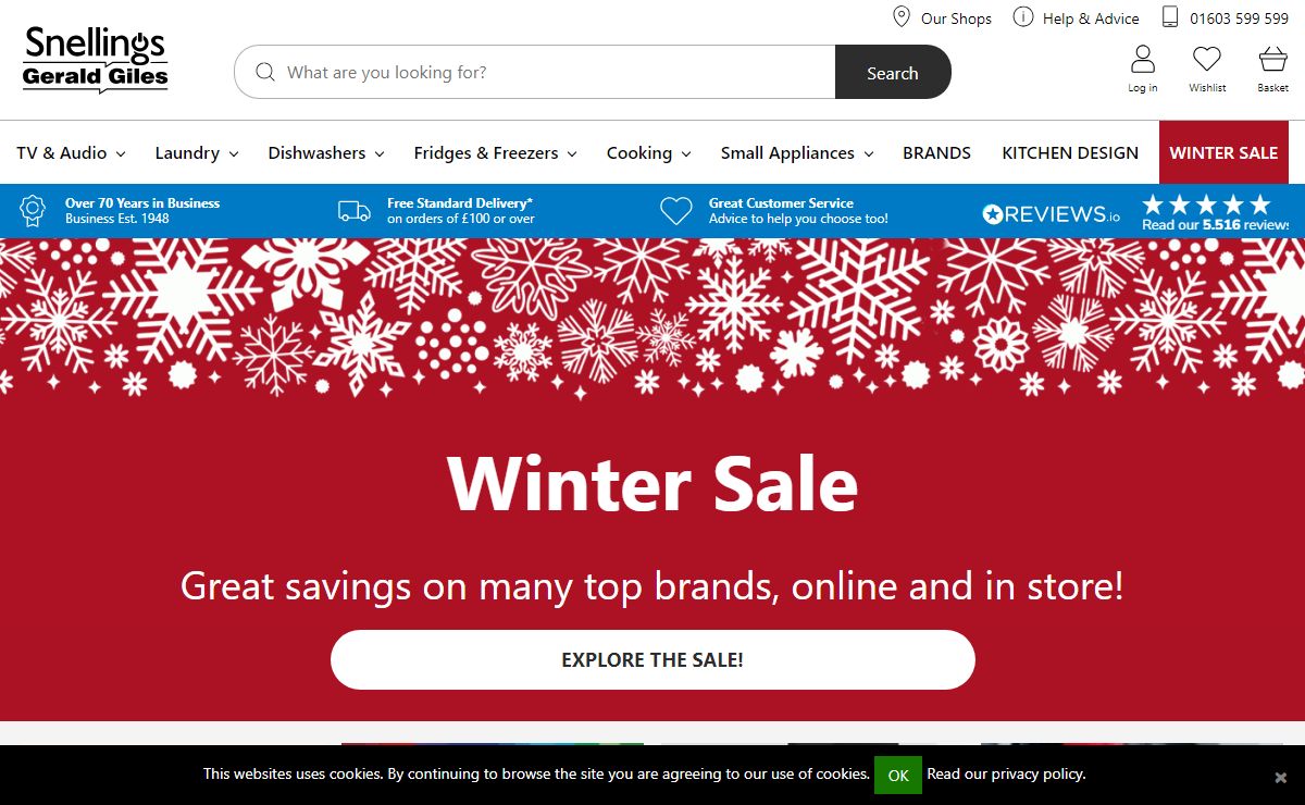 Buy TVs, Audio Electricals & Kitchen Appliances | Gerald Giles, Norwich