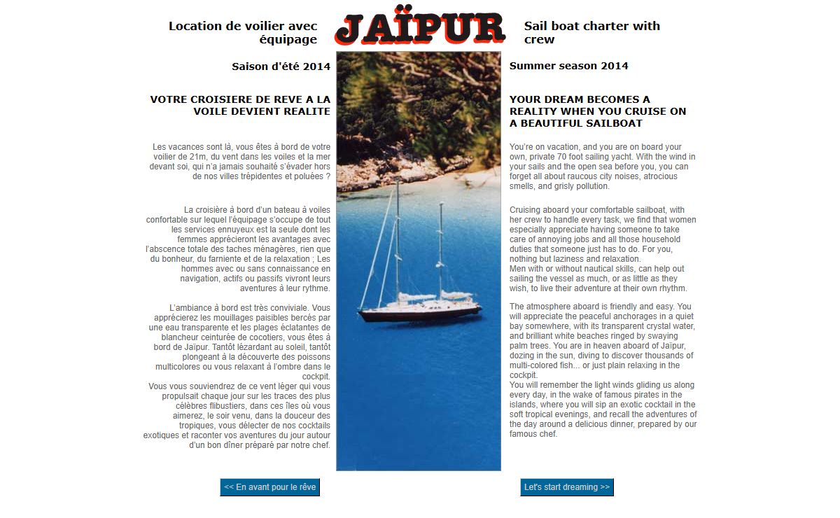 Gérard-charter : Location de voilier avec équipage, croisière de rêve - Sail boat charter with crew, dreaming cruise