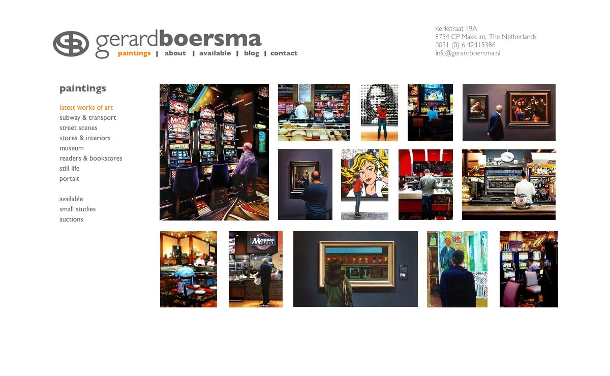 realism paintings of modern urban life by artist Gerard Boersma