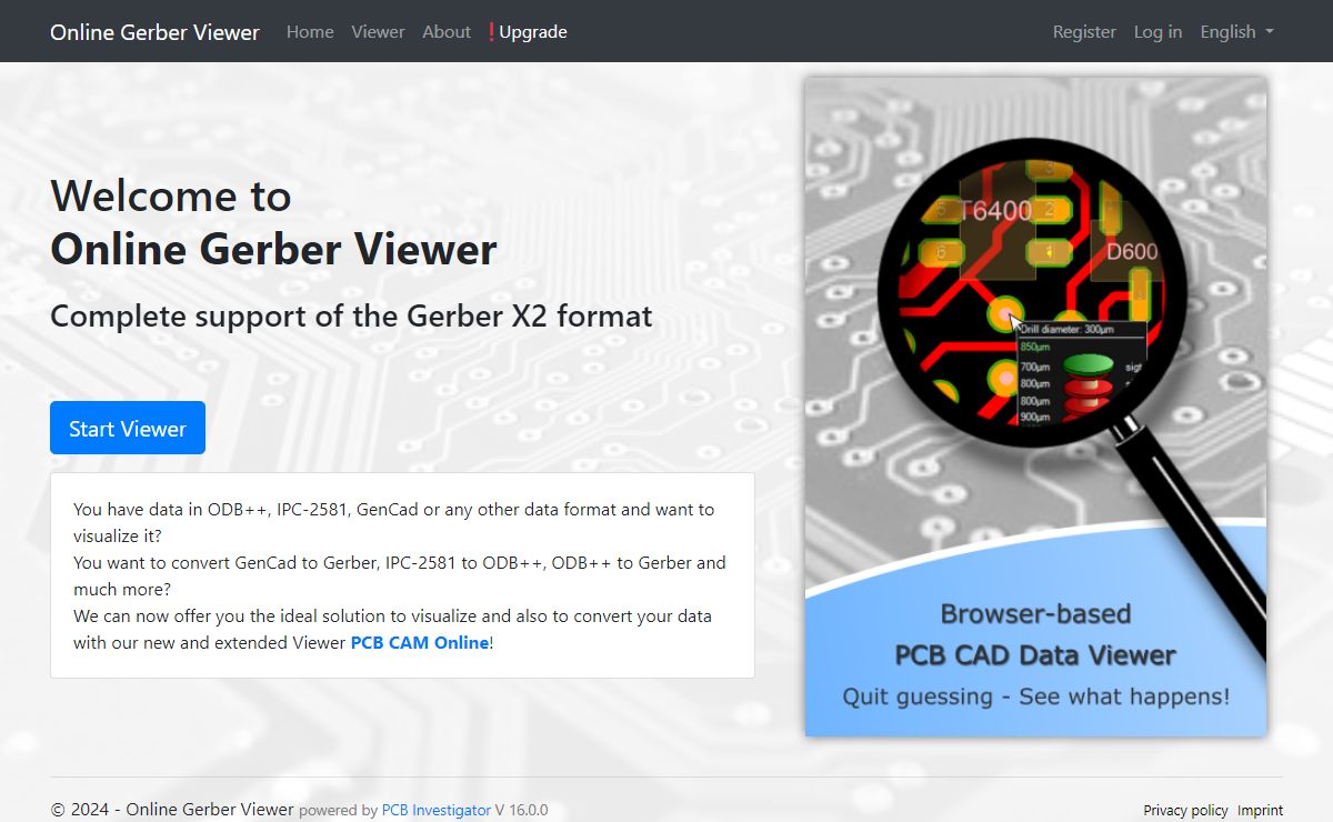 Online Gerber Viewer