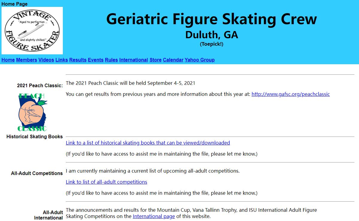 Geriatric Figure Skating Crew - Home Page
