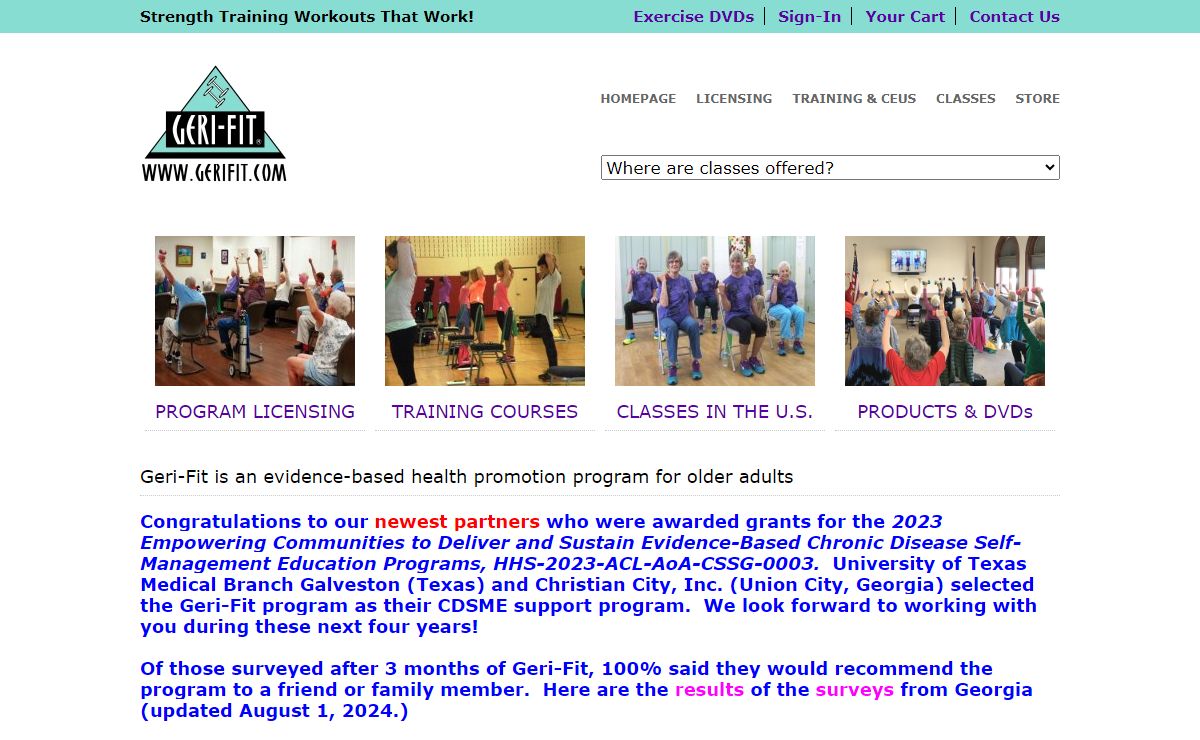 Geri-Fit is an evidence-based health promotion program for older adults