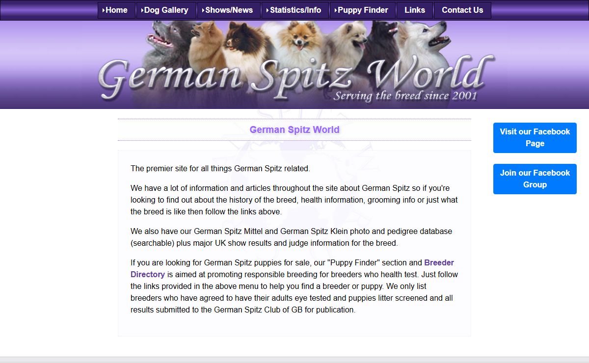 German Spitz World - UK based resource for German Spitz Mittel & Klein information
