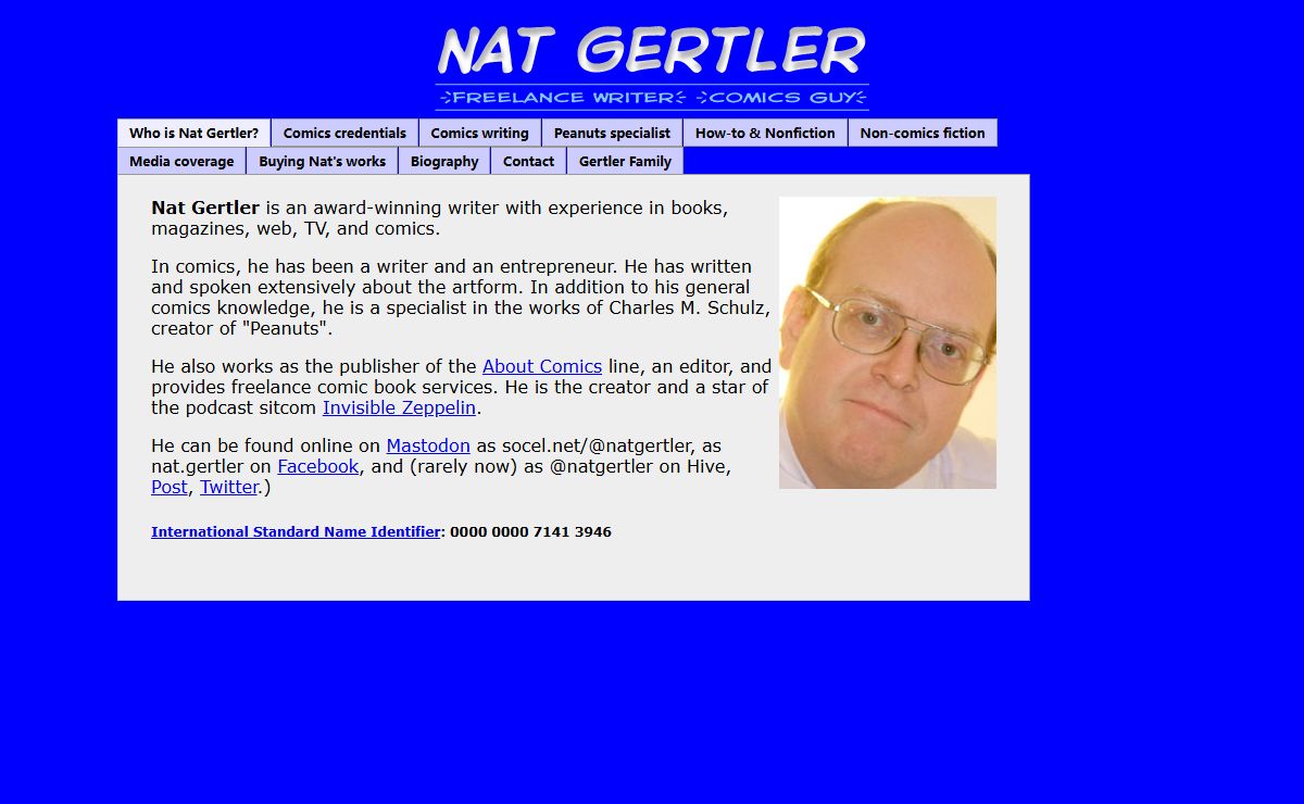 Nat Gertler, writer and comics entrepeneur