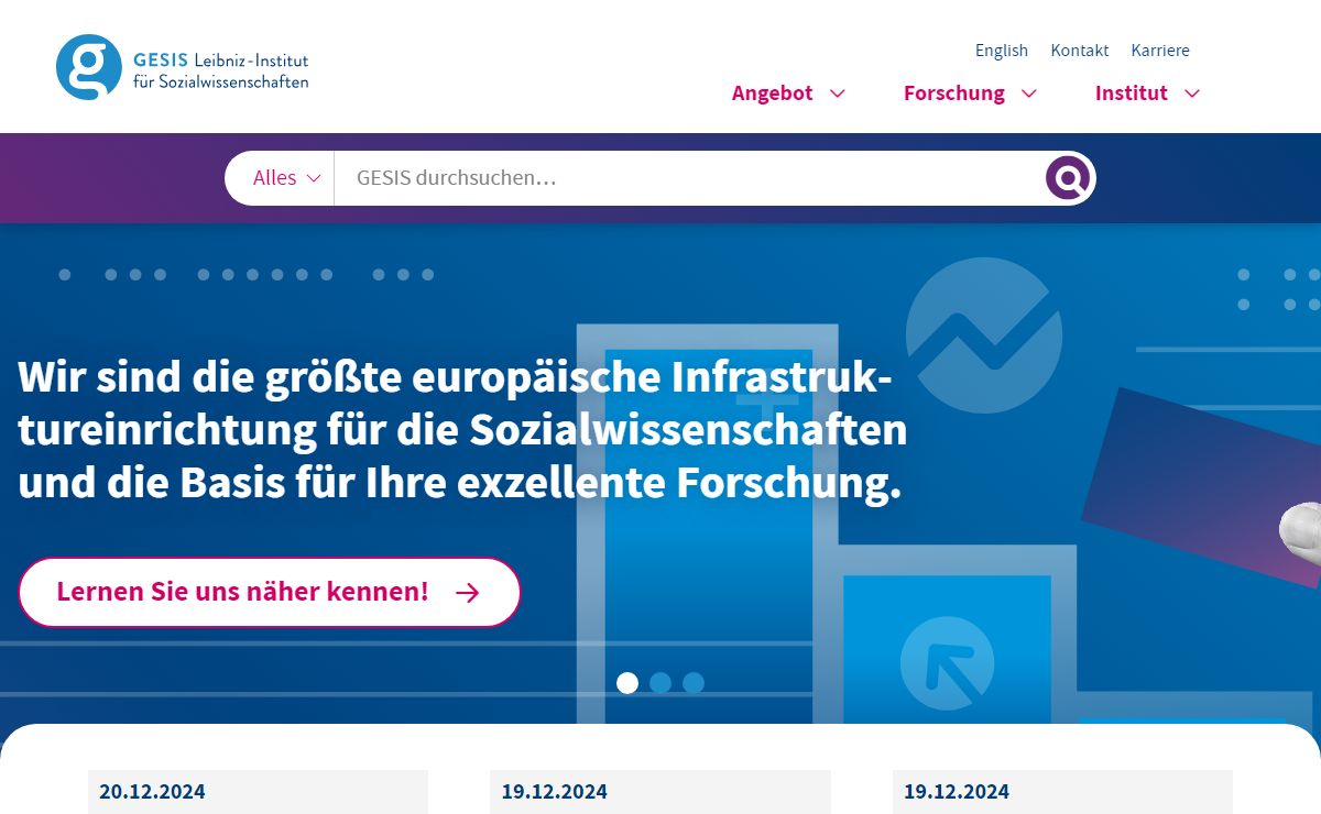 Infrastruktureinrichtung und Forschung für Sozialwissenschaften