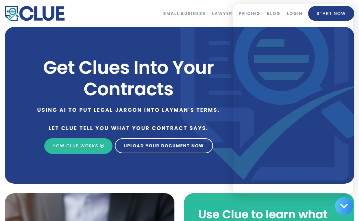 Clue - Using AI to put Legal Terms into Laymen's Terms